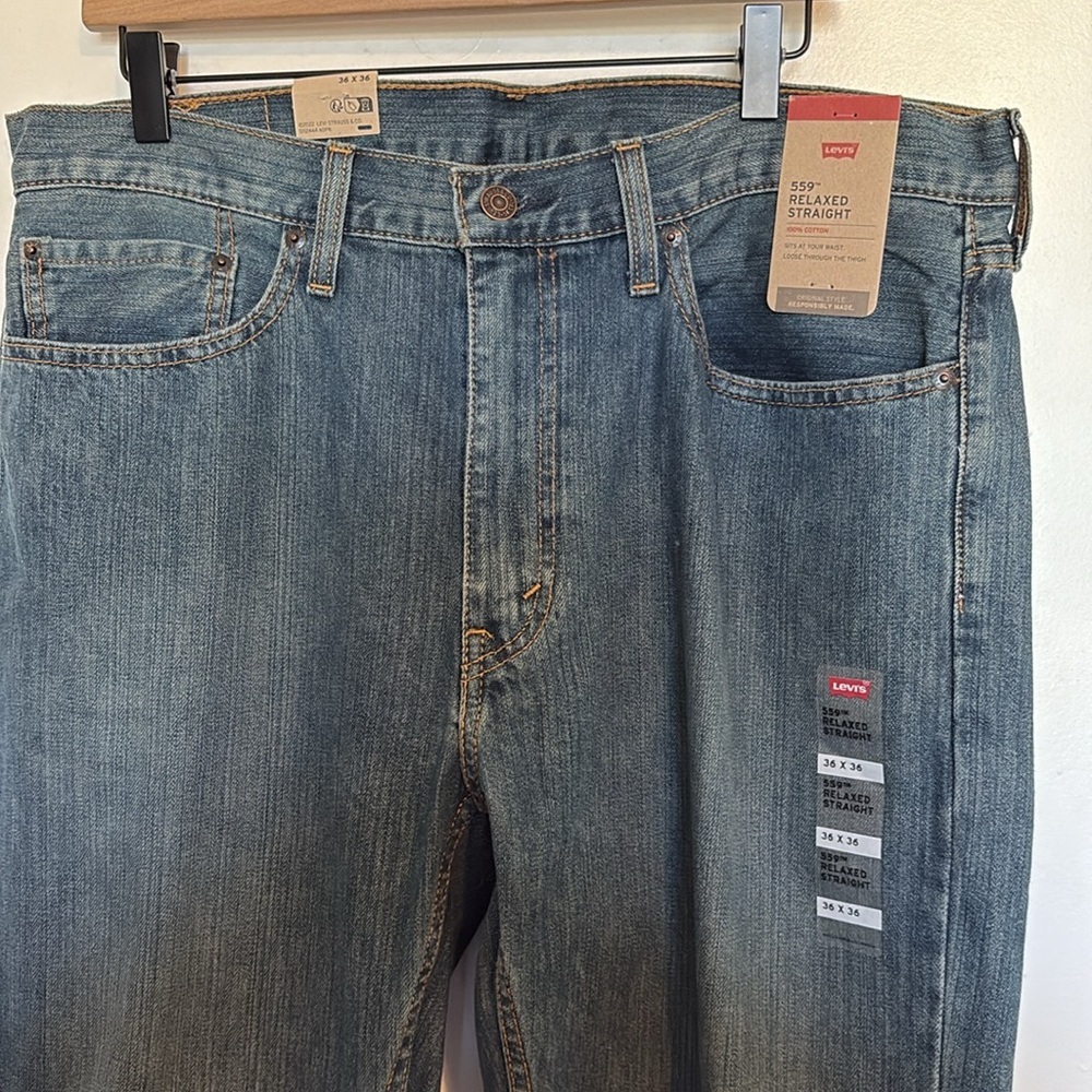 Levi’s 559 Relaxed Straight Jeans 36W 36L NWT - Picture 2 of 10